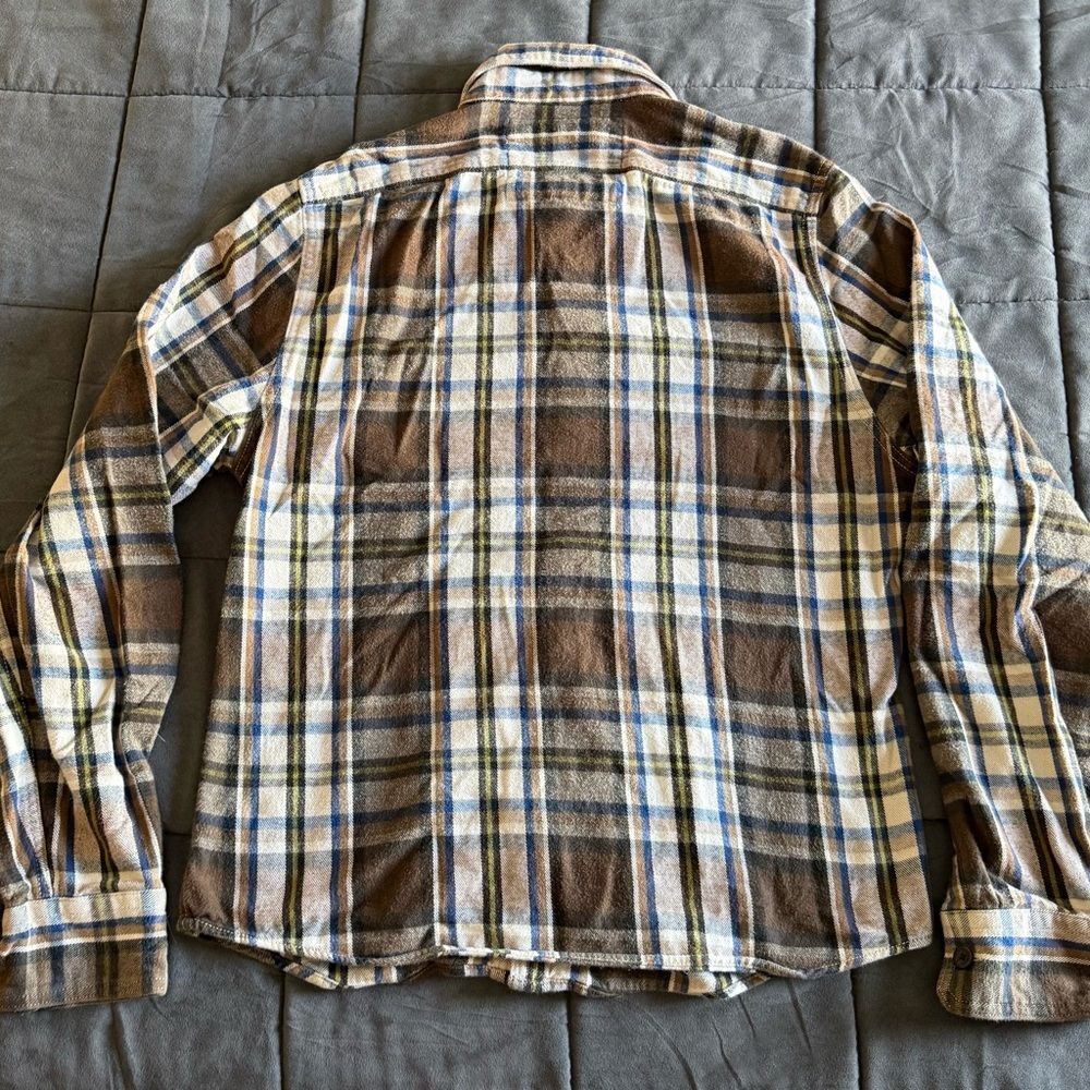 Abercrombie & Fitch Plaid Flannel Button-Up Shirt Heavy and Thick Y2K - Picture 6 of 6